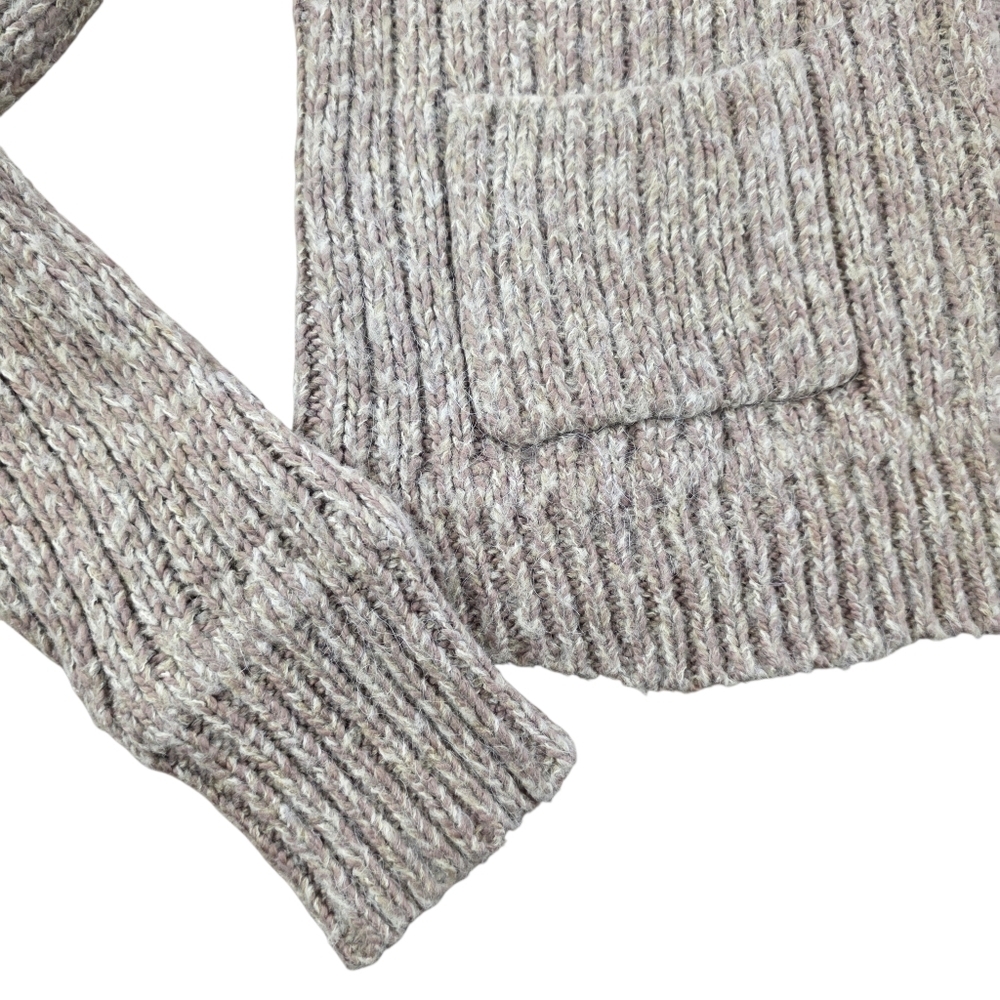 Levi’s Shawl Collar Button Front Chunky Rib Knit Alpaca Blend Cardigan M - Picture 2 of 9
